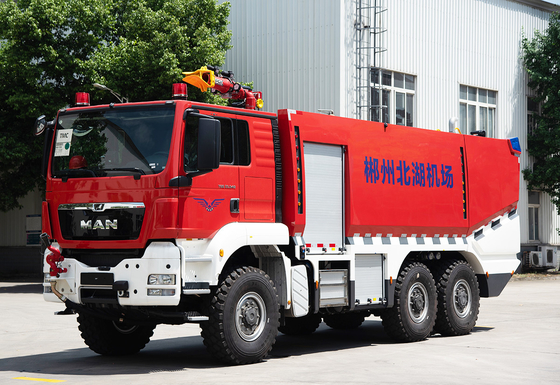 6x6 MAN 공항 구조 소방 트럭 11 톤 10000L 물 탱크 가격 특수 차량 중국 공장