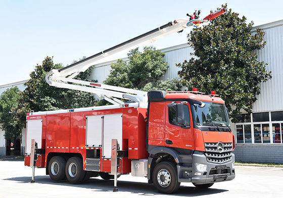 메르세데스 벤츠 25m 공중 화재 트럭 스프레잉 물 / 거품 / 파우더