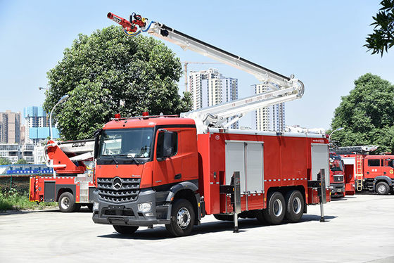 메르세데스 벤츠 25m 공중 화재 트럭 스프레잉 물 / 거품 / 파우더